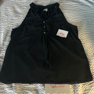 Mud pie Black Sleeveless Women's Top